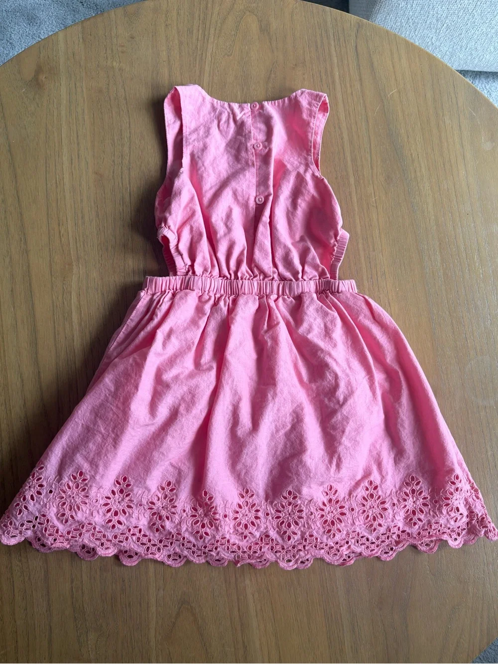 GAP Girl’s Pink Eyelet Cutout Sleeveless Dress